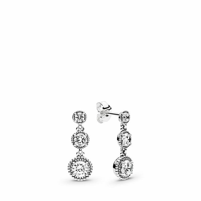 Pandora Eternal Elegance Drop Earrings NZ, Sterling Silver (980256-WST)